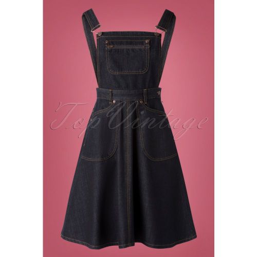 Rocking Rosie Jumper Skirt Années 50 en Jean - rumble59 - Modalova