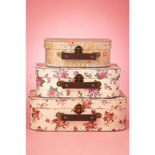 Vintage Rose Suitcase Set Années 50 - Sass & Belle - Modalova