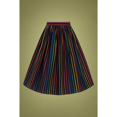 Jupe Corolle Jasmine Dark Rainbow Années 50 en Multi - collectif clothing - Modalova