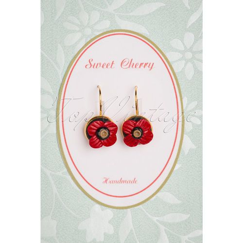 Sparkling Poppy Earrings Années 50 en - sweet cherry - Modalova