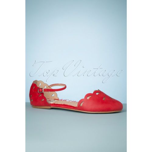Betsy Flats Années 50 en Rouge - bettie page shoes - Modalova