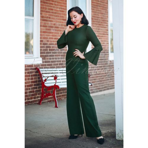 The Tawny Trousers in Rich Green - Vintage Diva - Modalova