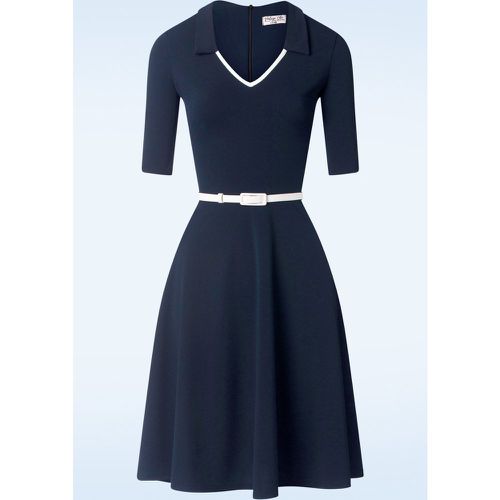 Sandy Swing Dress en Bleu Marine - vintage chic for topvintage - Modalova