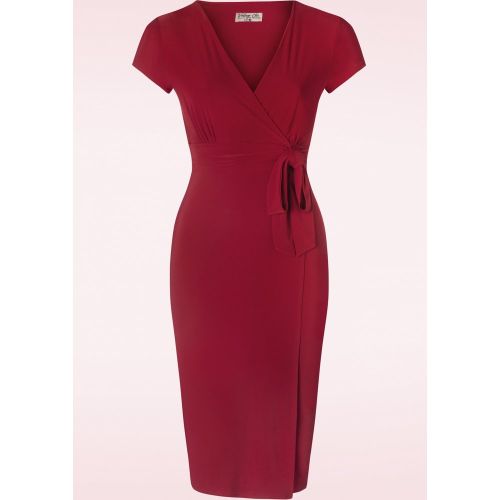 Robe Crayon Darcy en Rouge Profond - vintage chic for topvintage - Modalova