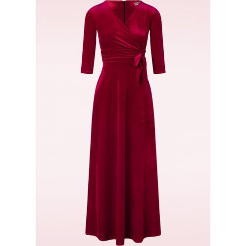 Rhonda Maxi Velvet Dress Années 50 en Bordeaux - vintage chic for topvintage - Modalova