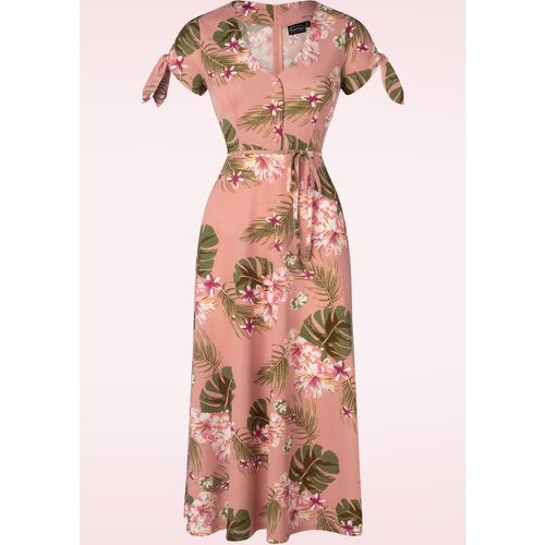 Tropical Flowers Midi Dress en Rose - Vixen - Modalova