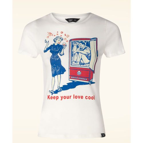 T-shirt Cool Love en blanc cassé - Queen Kerosin - Modalova