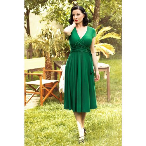 Layla Cross Over Dress Années 50 en - vintage chic for topvintage - Modalova