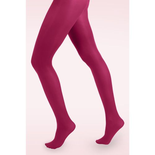 Opaque Tights Années 60 en Cerise - Pamela Mann - Modalova