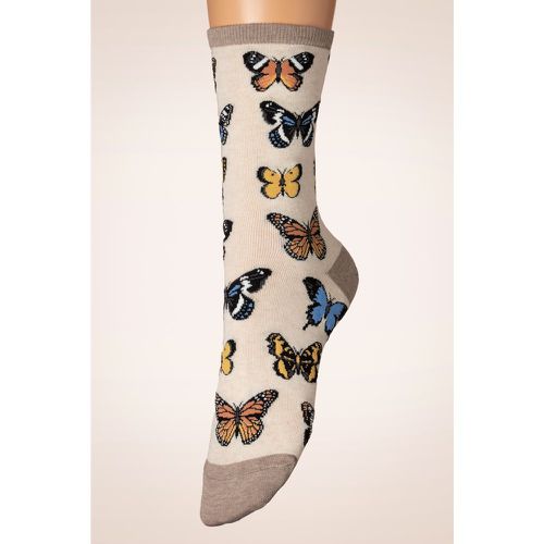 Majestic Butterflies Socks en Beige - Socksmith - Modalova