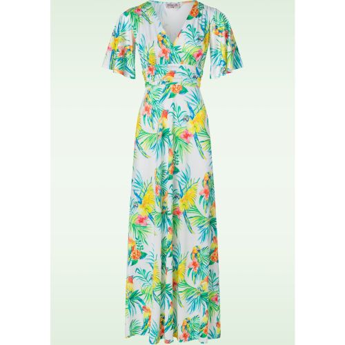 Robe longue Fiona Tropical Parrot en multi - vintage chic for topvintage - Modalova