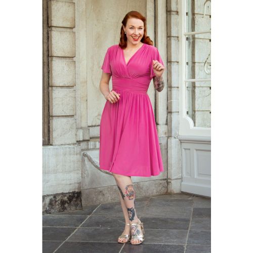 Robe corolle Sadie en rose - vintage chic for topvintage - Modalova