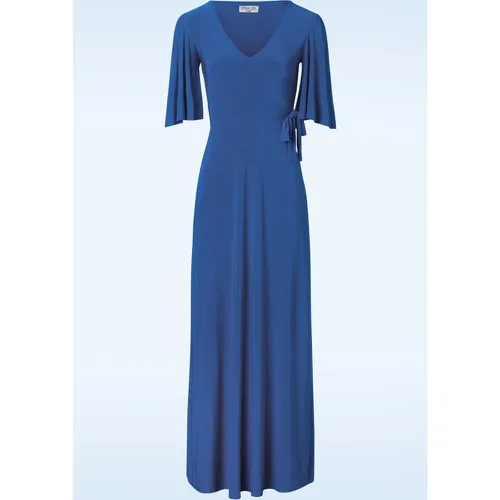 Robe longue Norah en bleu bleuet - vintage chic for topvintage - Modalova