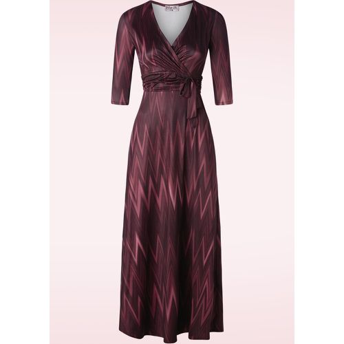 Robe maxi Fresia Zigzag en bordeaux - vintage chic for topvintage - Modalova