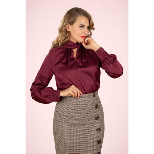 Blouse Twist en satin bordeaux - Vixen - Modalova