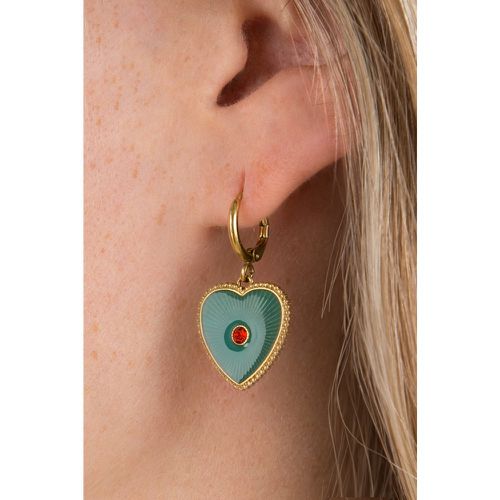 Boucles d'oreilles Je m’aime en aigue-marine - Urban Hippies - Modalova