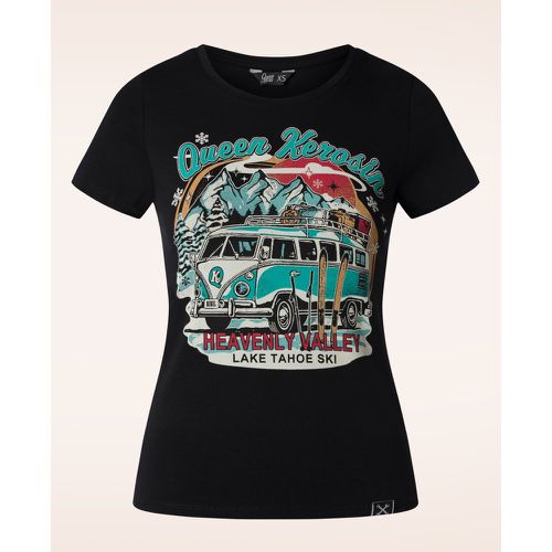 T-shirt Heavenly Valley en noir - Queen Kerosin - Modalova