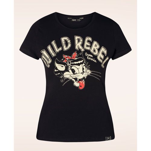 T-Shirt Wild Rebel en Noir - Queen Kerosin - Modalova