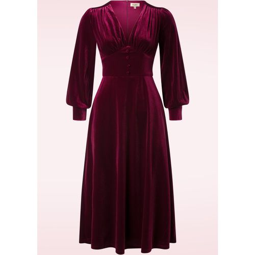 Robe midi évasée Vanity Velvet en velours bordeaux - Timeless - Modalova