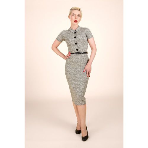 Robe crayon Jackie en gris chiné - vintage chic for topvintage - Modalova