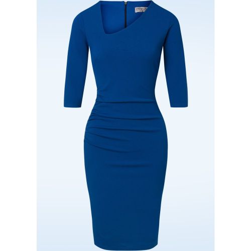 Robe crayon Tully en de cobalt - vintage chic for topvintage - Modalova