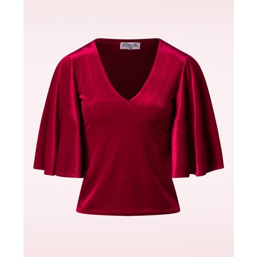 Haut Verona en velours rouge - vintage chic for topvintage - Modalova