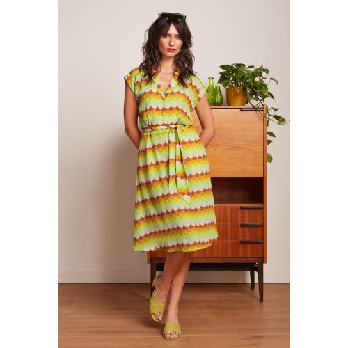 Robe Darcy Peaches en jaune ombre - king louie - Modalova