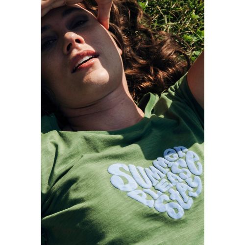 T-shirt Summer Please Stay en vert - Mademoiselle YéYé - Modalova