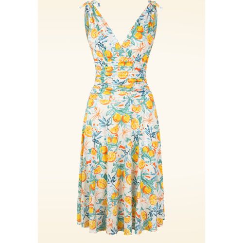 Robe de déesse grecque à motif oranges en et multi - vintage chic for topvintage - Modalova