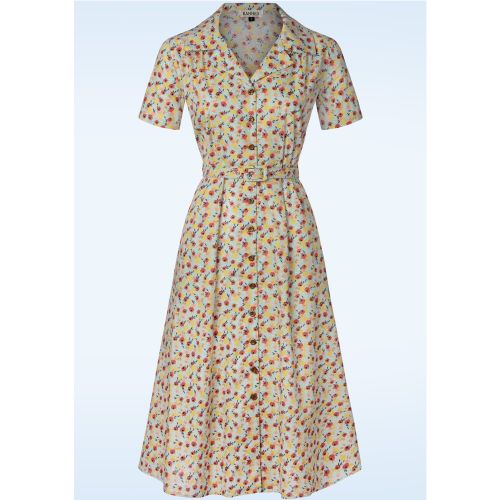 Blooming Swing Dress en Bleu - Banned Retro - Modalova