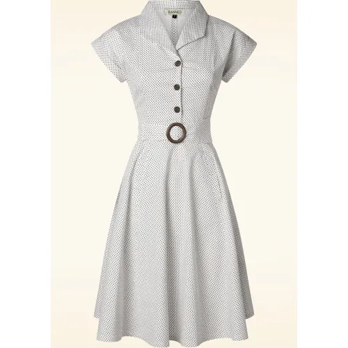 Polka Dot Dance Dress en Cassé - Banned Retro - Modalova