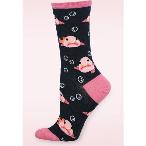 Chaussettes Blobfish Lynn en noir - Socksmith - Modalova