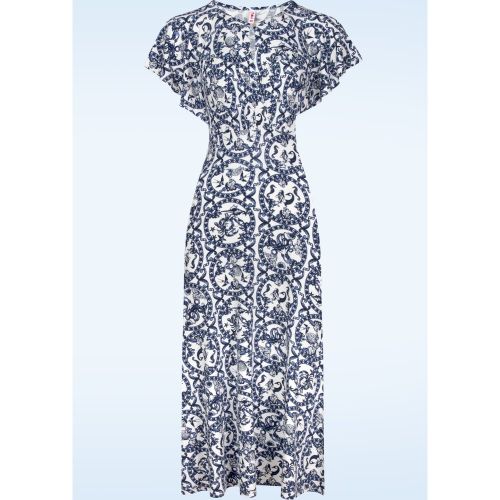Robe longue Lightest Wings en mosaïque de la vie aquatique - blutsgeschwister - Modalova