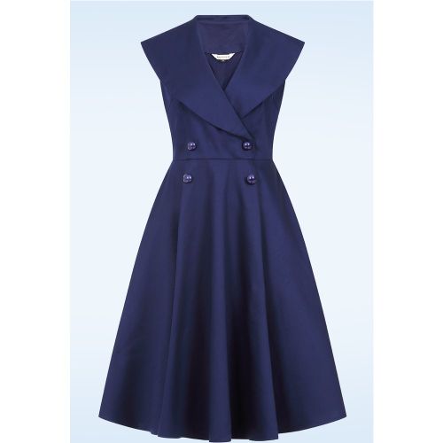 Robe évasée Isla en bleu marine - Banned Retro - Modalova