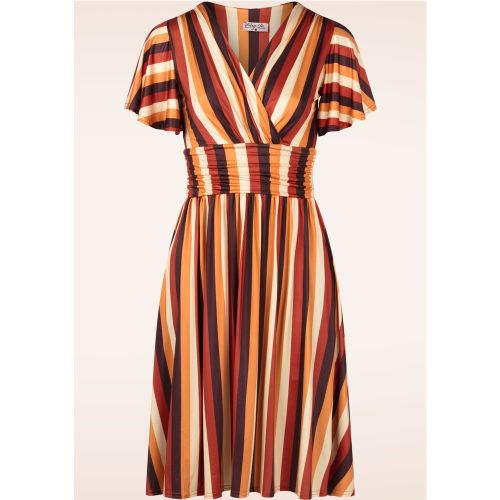 Robe évasée rayée Sadie en - vintage chic for topvintage - Modalova