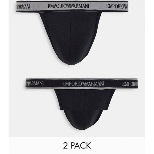 Emporio Armani - Bodywear - Lot de 2 slips suspensoirs à taille griffée - Emporio Armani Bodywear - Modalova