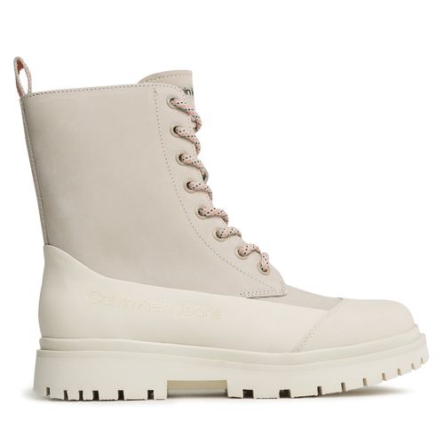 Bottines Calvin Klein Jeans Chunky Combat Laceup Boot Rub YW0YW01066 Gris - Chaussures.fr - Modalova