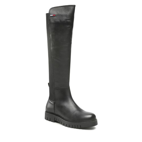 Bottes Tommy Jeans Long Leather Tommy Jeans Boot EN0EN01993 Noir - Chaussures.fr - Modalova