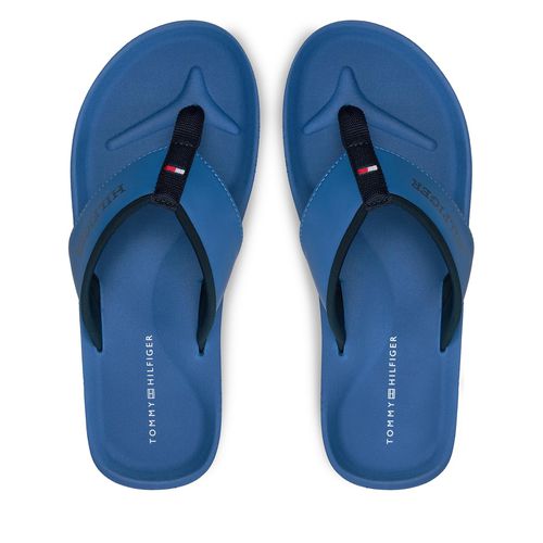 Tongs Tommy Hilfiger Comfort Hilfiger Beach Sandal FM0FM05029 Bleu marine - Chaussures.fr - Modalova