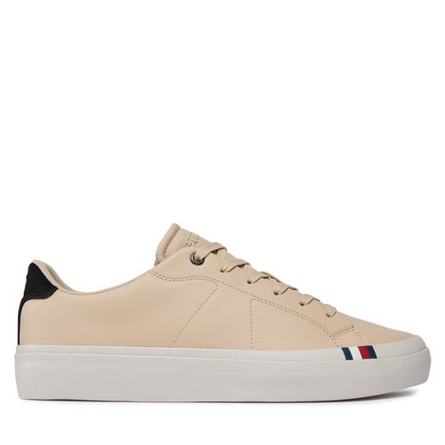 Sneakers Tommy Hilfiger Thick Vulc Low Premium Lth FM0FM04881 White Clay AES - Chaussures.fr - Modalova