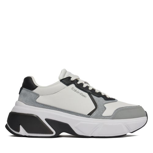 Sneakers Calvin Klein Low Top Lace Up HM0HM01294 White/Granite Road/Black 0K9 - Chaussures.fr - Modalova