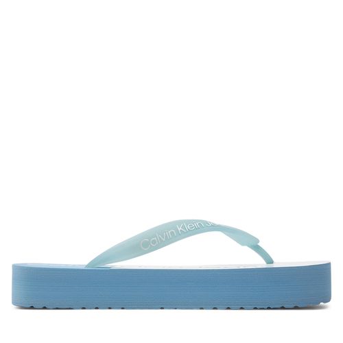 Tongs Calvin Klein Jeans Beach Sandal Flatform Monologo YW0YW01617 Bleu - Chaussures.fr - Modalova