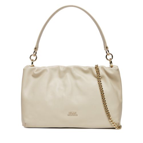 Sac à main Tommy Hilfiger Th Luxe Soft Leather Shoulder AW0AW16203 Beige - Chaussures.fr - Modalova