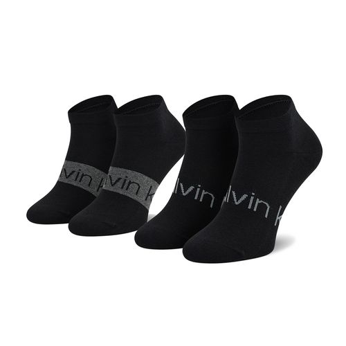 Lot de 2 paires de chaussettes basses unisexe Calvin Klein 701218712 Noir - Chaussures.fr - Modalova