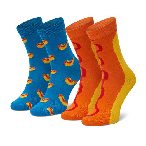 Lot de 2 paires de chaussettes hautes unisexe Happy Socks KHDO02-6700 Bleu - Chaussures.fr - Modalova