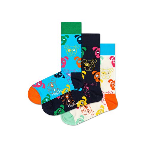 Lot de 3 paires de chaussettes hautes unisexe Happy Socks XDOG08-0150 Multicolore - Chaussures.fr - Modalova