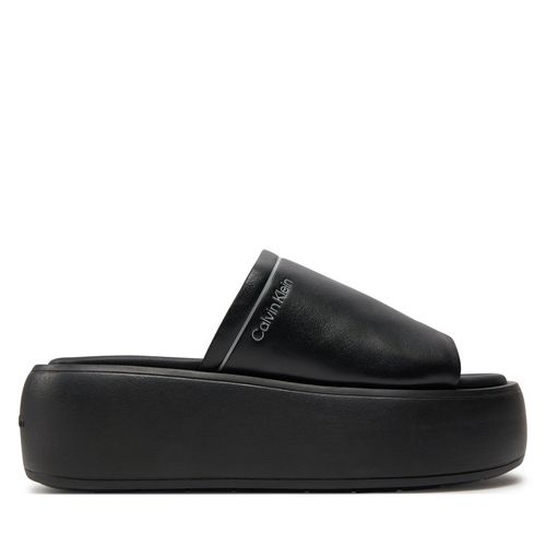 Mules / sandales de bain Calvin Klein Flatform Slide Lth HW0HW01943 Black BEH - Chaussures.fr - Modalova