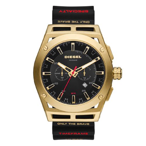 Montre Diesel Timeframe DZ4546 Black/Gold - Chaussures.fr - Modalova