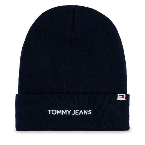 Bonnet Tommy Jeans Linear Logo AM0AM12025 Bleu marine - Chaussures.fr - Modalova