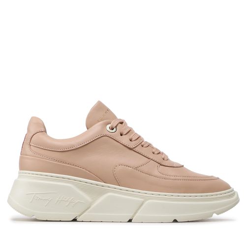 Sneakers Tommy Hilfiger Chunky Leather Sneaker FW0FW06855 Rose - Chaussures.fr - Modalova